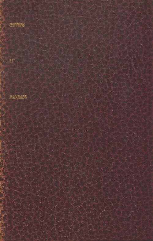 Livrenpoche : Oeuvres et maximes - Chamfort - Livre
