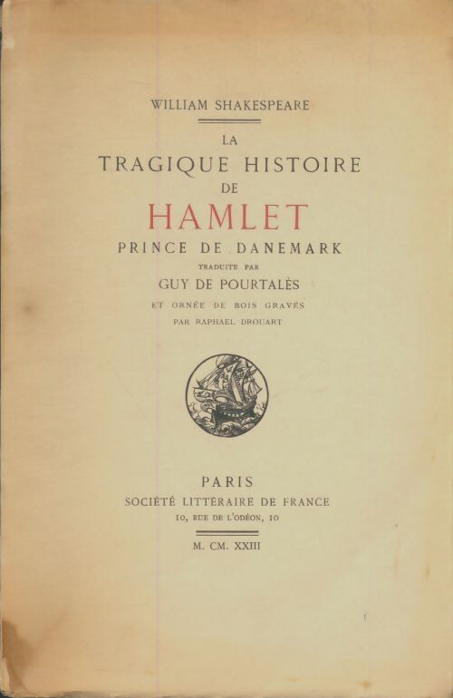 Livrenpoche : La tragique histoire de Hamlet - William Shakespeare - Livre