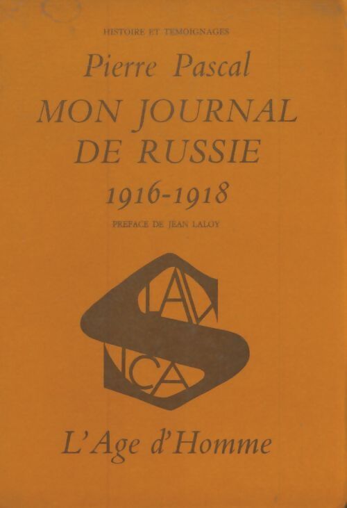 Livrenpoche : Mon journal de Russie 1916-1918 - Pierre Pascal - Livre
