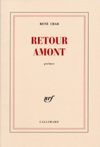 Livrenpoche : Retour amont - René Char - Livre