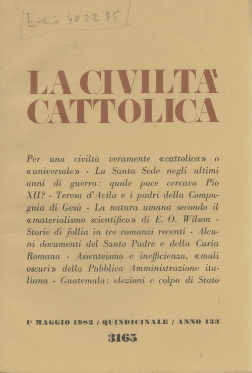 Livrenpoche : La civilta cattolica n°3165 - Collectif - Livre