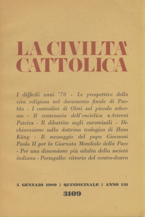 Livrenpoche : La civilta cattolica n°3109 - Collectif - Livre