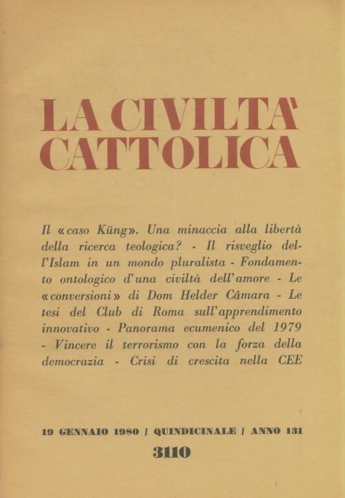 Livrenpoche : La civilta cattolica n°3110 - Collectif - Livre