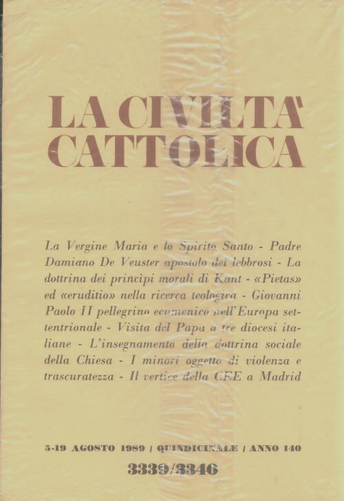 Livrenpoche : La civilta cattolica n°3339 - Collectif - Livre