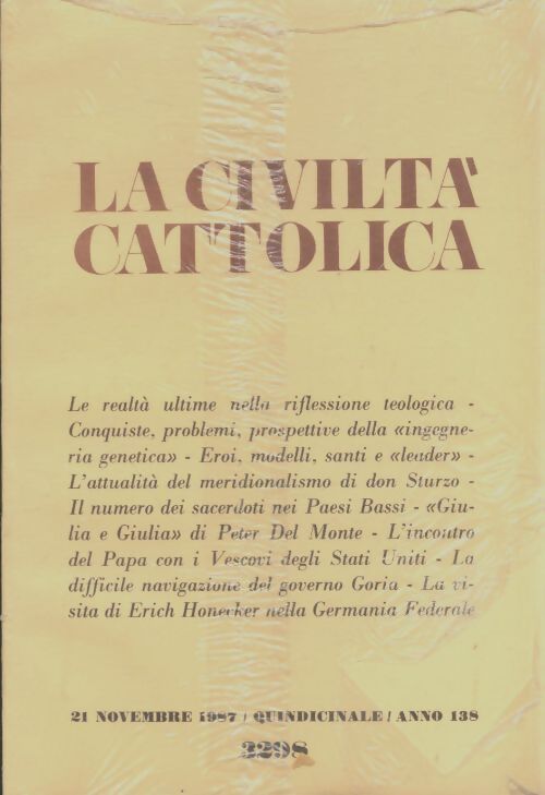 Livrenpoche : La civilta cattolica n°3298 - Collectif - Livre