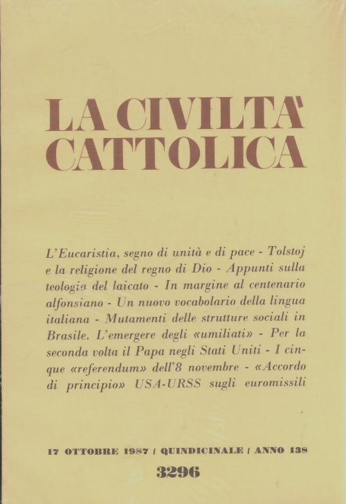Livrenpoche : La civilta cattolica n°3296 - Collectif - Livre