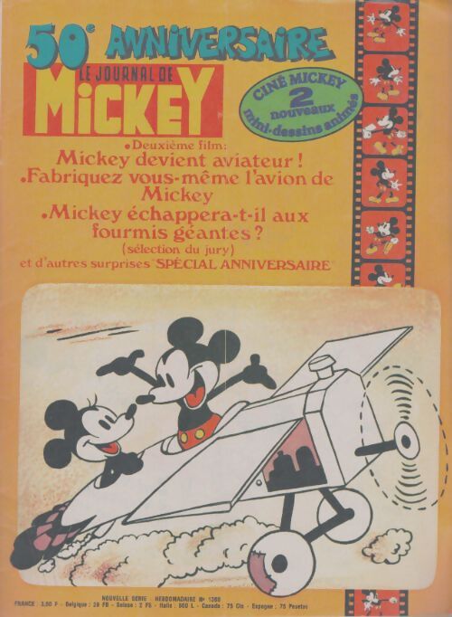 Livrenpoche : Le journal de Mickey n°1389 : 50e anniversaire - Collectif - Livre