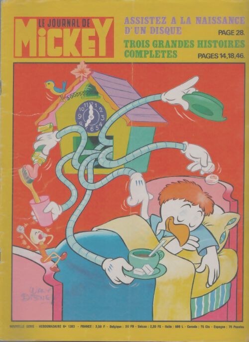 Livrenpoche : Le journal de Mickey n°1383 : Assistez à la naissance d'un disque - Collectif - Livre