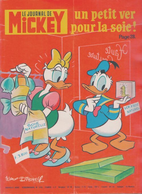 Livrenpoche : Le journal de Mickey n°1415 : Un petit ver pour la soir ! - Collectif - Livre