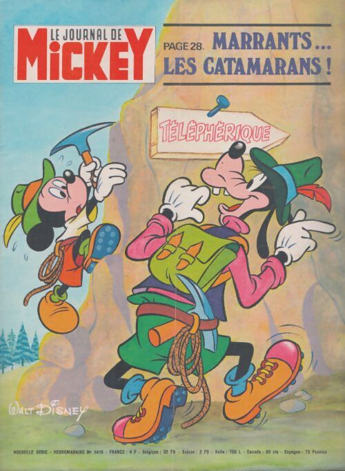 Livrenpoche : Le journal de Mickey n°1416 : Marrants... les catamarans ! - Collectif - Livre