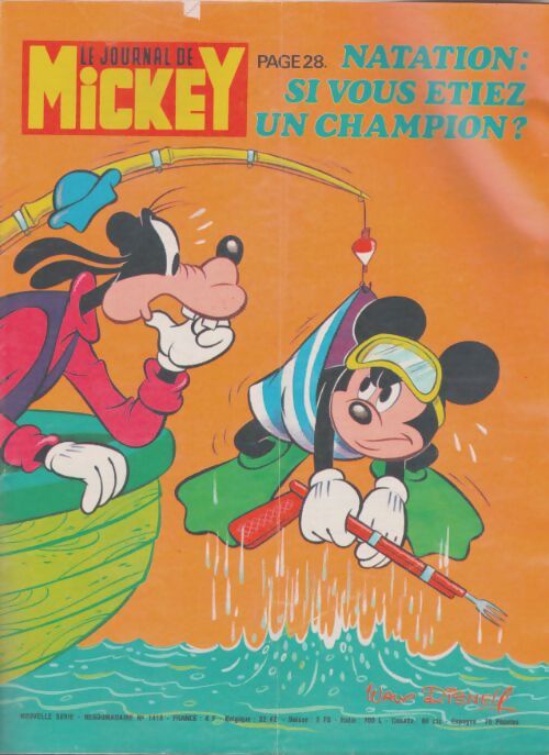 Livrenpoche : Le journal de Mickey n°1418 : Natation : si vous étiez un champion ? - Collectif - Livre