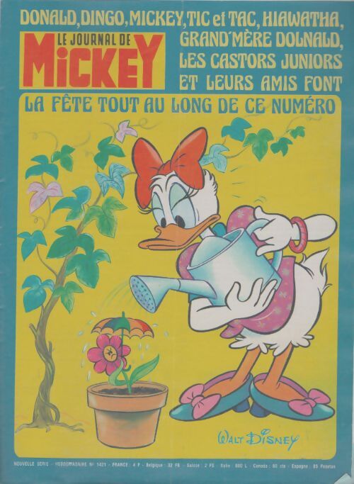 Livrenpoche : Le journal de Mickey n°1421 : La fête tout au long de ce numéro - Collectif - Livre
