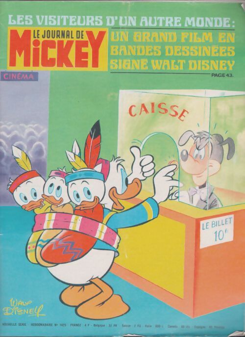 Livrenpoche : Le journal de Mickey n°1425 : Un grand film en bandes dessinées signé Walt Disney - Collectif - Livre