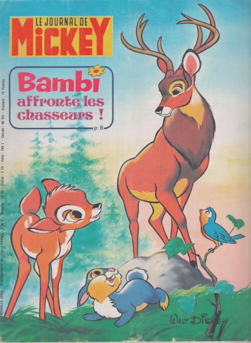 Livrenpoche : Le journal de Mickey n°1398 : Bambi, affrontez les chasseurs ! - Collectif - Livre