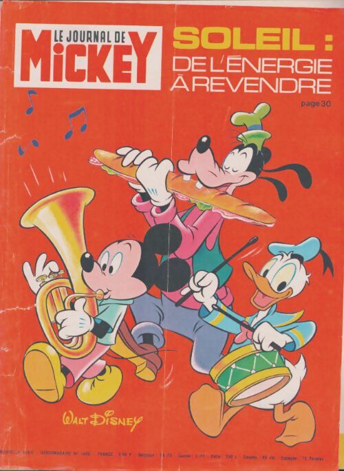 Livrenpoche : Le journal de Mickey n°1408 : Soleil : de l'énergie à revendre - Collectif - Livre