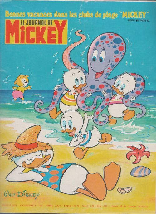 Livrenpoche : Le journal de Mickey n°1409 : Bonnes vacances dans les clubs de plage Mickey - Collectif - Livre