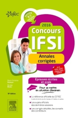 Livrenpoche : Concours IFSI 2016 : Annales corrigées - Cefiec - Livre