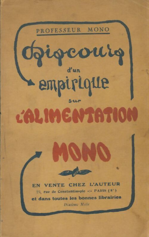 Livrenpoche : Discours d'un empirique sur l'alimentation - Professeur Mono - Livre