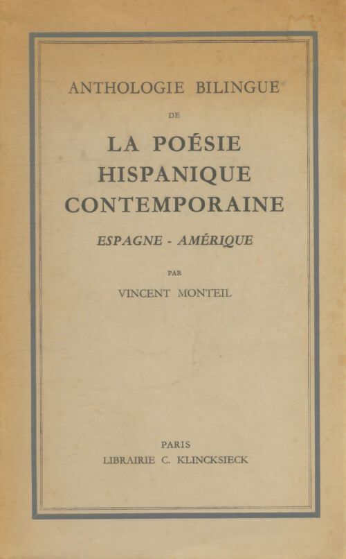 Livrenpoche : Anthologie bilingue de la poésie hispanique contamporaine - Collectif - Livre