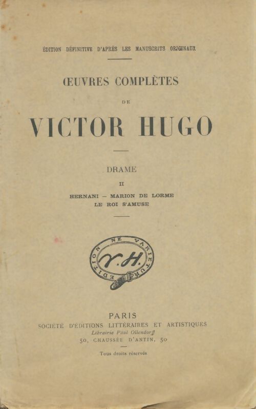 Livrenpoche : Oeuvres complètes drame Tome II - Victor Hugo - Livre