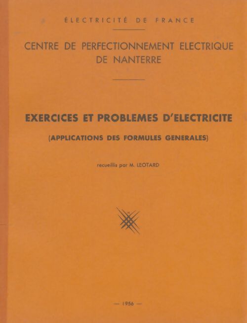 Livrenpoche : Exercices et problèmes d'électricité - Collectif - Livre