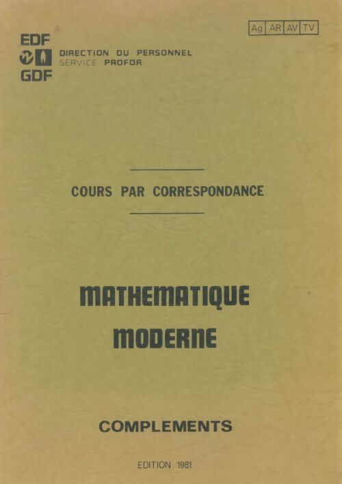 Livrenpoche : Mathématiques moderne - Collectif - Livre