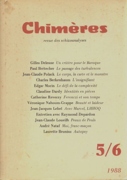 Livrenpoche : Chimères n°5/6 - Collectif - Livre