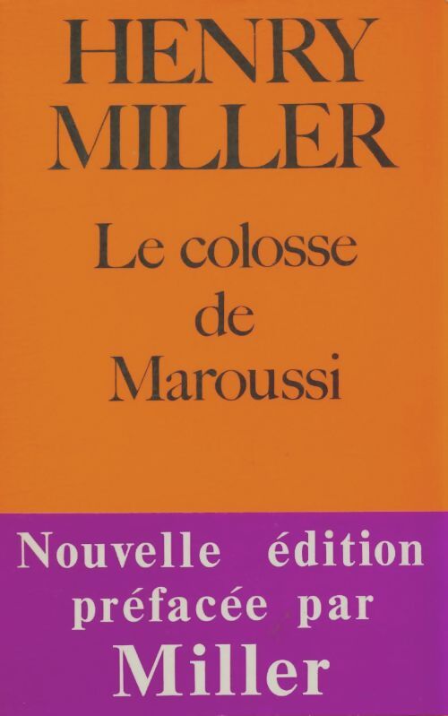 Livrenpoche : Le colosse de Maroussi - Henry Miller - Livre