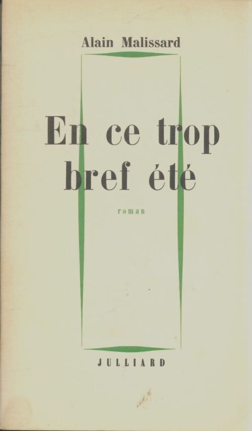 Livrenpoche : En ce trop bref été - Alain Malissard - Livre