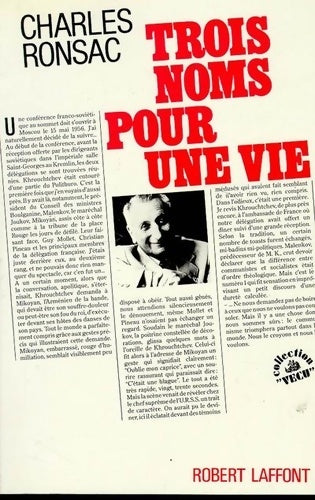 Livrenpoche : IAD - TROIS NOMS POUR UNE VIE - Charles Ronsac - Livre
