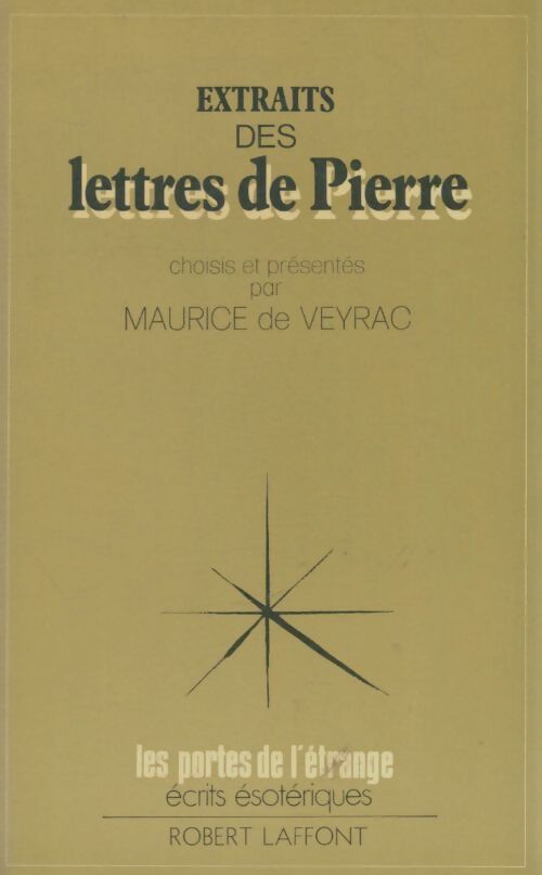 Livrenpoche : Extraits des lettres de Pierre - Maurice De Veyrac - Livre