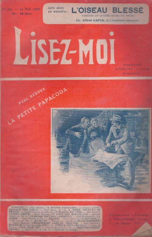 Lisez-moi n°251 : La petite Papacoda / L'oiseau blessé - Collectif - Livre