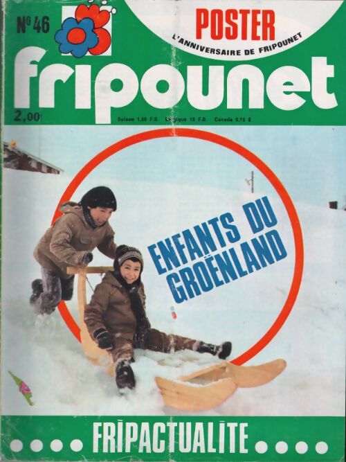 Livrenpoche : Fripounet 1975 n°46 : Enfants du Groenland - Collectif - Livre