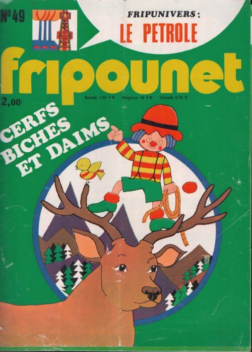 Livrenpoche : Fripounet 1975 n°49 : Cerfs, biches et daims - Collectif - Livre