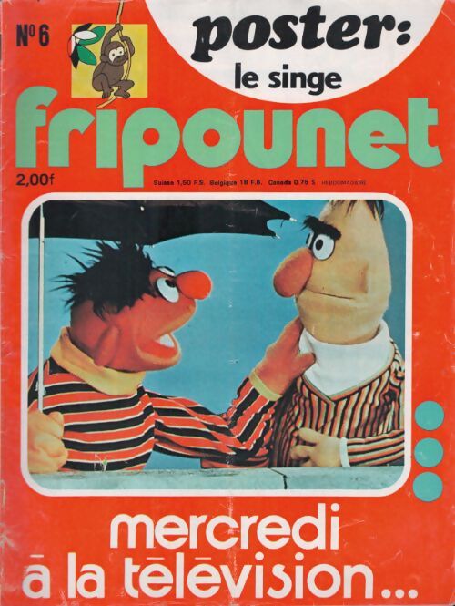 Livrenpoche : Fripounet 1976 n°6 : Mercredi à la télévision... - Collectif - Livre