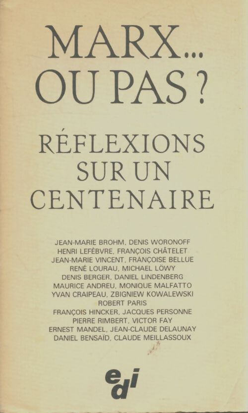 Livrenpoche : Marx...Ou pas? - Collectif - Livre