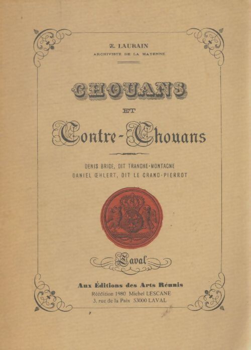 Livrenpoche : Chouans et contre-chouans - E Laurain - Livre
