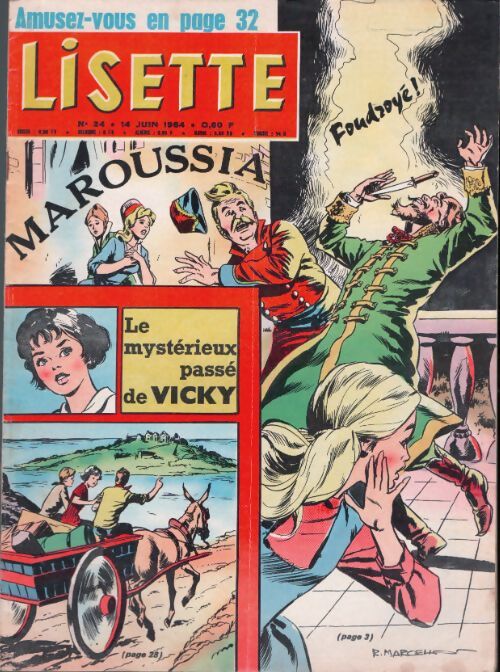 Livrenpoche : Lisette 1964 n°24 : Maroussia / Le mystérieux passé de Vicky - Collectif - Livre