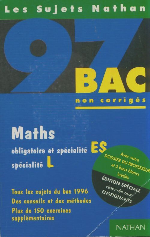 Livrenpoche : Maths obligatoire et spécialité es spécialité L - Collectif - Livre