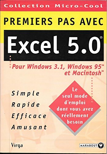 Livrenpoche : Premiers pas avec Excel 5. 0 - Virga - Livre