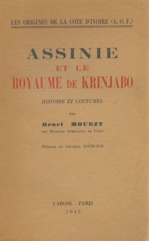 Livrenpoche : Assinie et le royaume de Krinjabo - Henri Mouezy - Livre