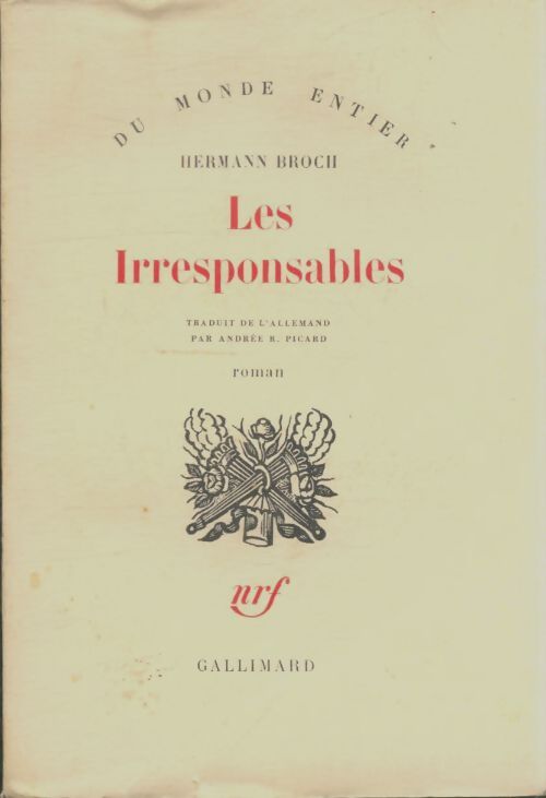 Les irresponsables - Hermann Broch - Livre