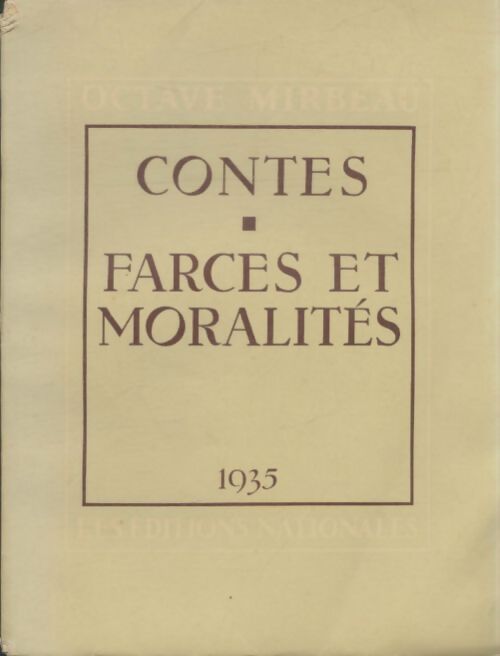 Livrenpoche : Contes, farces et moralités - Octave Mirbeau - Livre