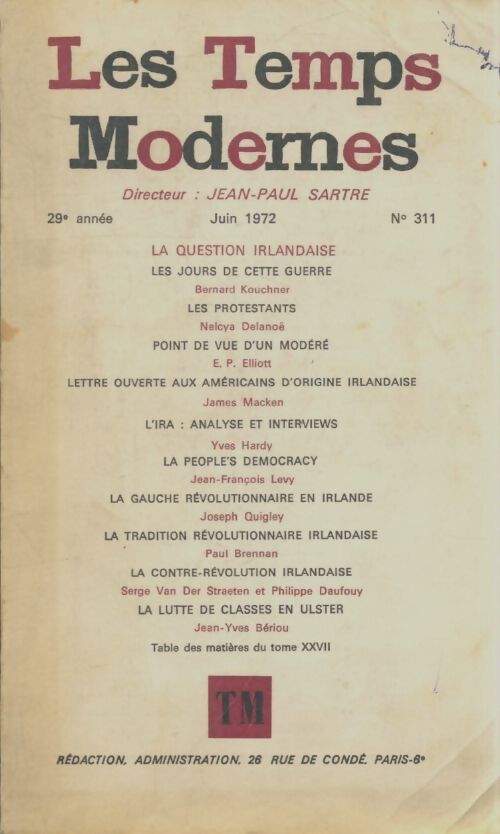 Livrenpoche : Les temps modernes n°311 - Collectif - Livre