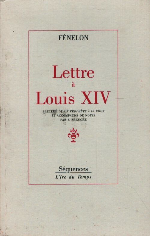 Livrenpoche : Lettre à Louis XIV - Fénelon - Livre