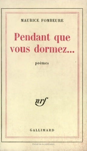 Livrenpoche : Pendant que vous dormez... - Maurice Fombeure - Livre