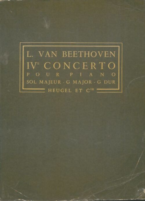 Livrenpoche : IVe concerto pour piano sol majeur - Ludwig Van Beethoven - Livre