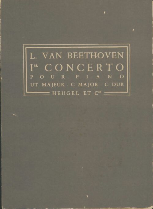 Livrenpoche : Ier concerto pour piano en Ut majeur - Ludwig Van Beethoven - Livre