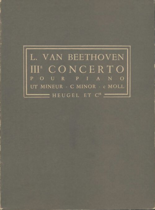 Livrenpoche : IIIe concerto pour piano en ut mineur - Ludwig Van Beethoven - Livre