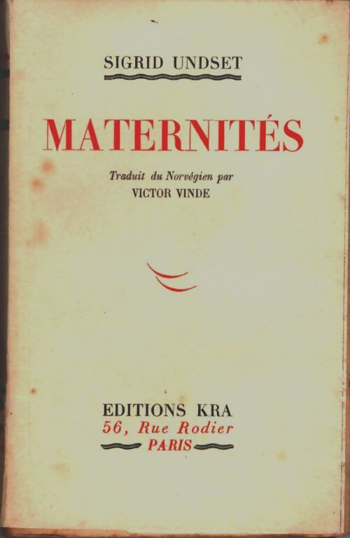 Livrenpoche : Maternités - Sigrid Undset - Livre